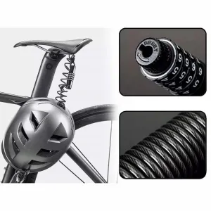 Rockbros T609 kombinovaný zámok na bicykel 1.5m, čierny