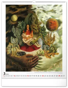 Nástenný kalendár Frida Kahlo 2026, 48 x 56 cm