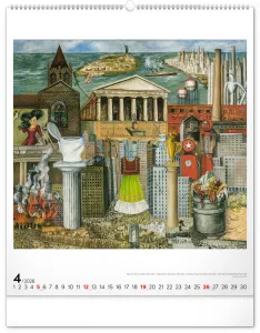Nástenný kalendár Frida Kahlo 2026, 48 x 56 cm