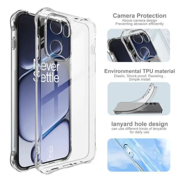 IMAK Ochranný obal pre OnePlus 15R priehľadný