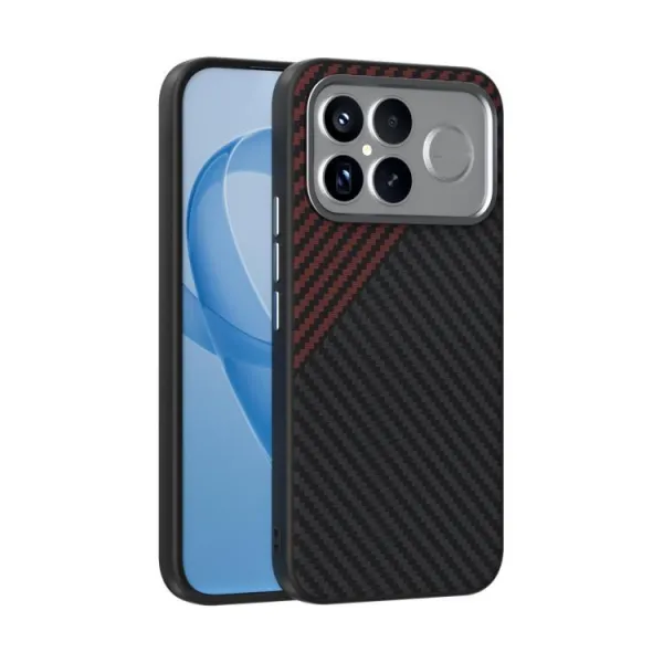 ABEEL C CARBON Ochranný kryt pre POCO F8 Ultra BLACK-RED