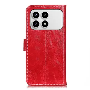 RETRO Peňaženkový obal POCO F8 Pro červený