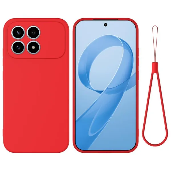 RUBBER Ochranný obal pre POCO F8 Pro červený