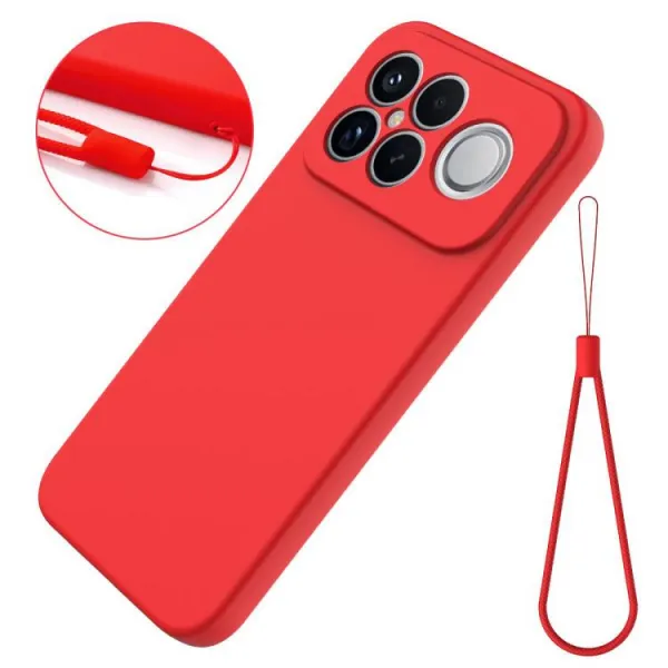 RUBBER Ochranný kryt pre POCO F8 Ultra červený