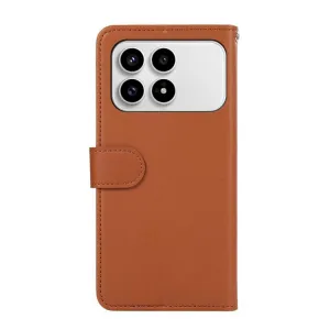 ABEEL DELICATE Peňaženkový obal POCO F8 Pro hnedý