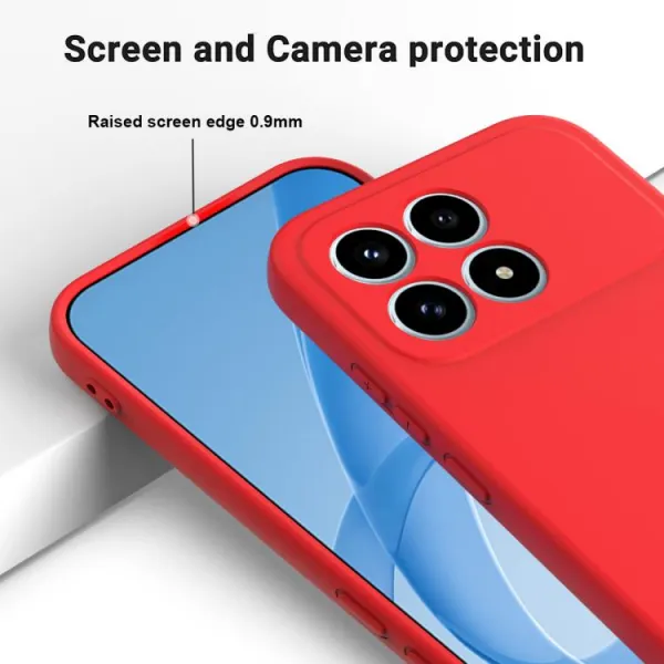 RUBBER Ochranný obal pre POCO F8 Pro červený