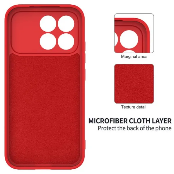 RUBBER Ochranný obal pre POCO F8 Pro červený