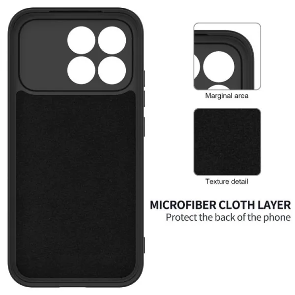 RUBBER Ochranný obal pre POCO F8 Pro čierny