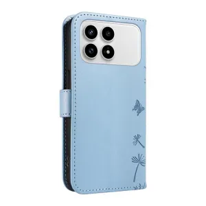 ART DANDELION Peňaženkové puzdro pre POCO F8 Pro svetlomodré
