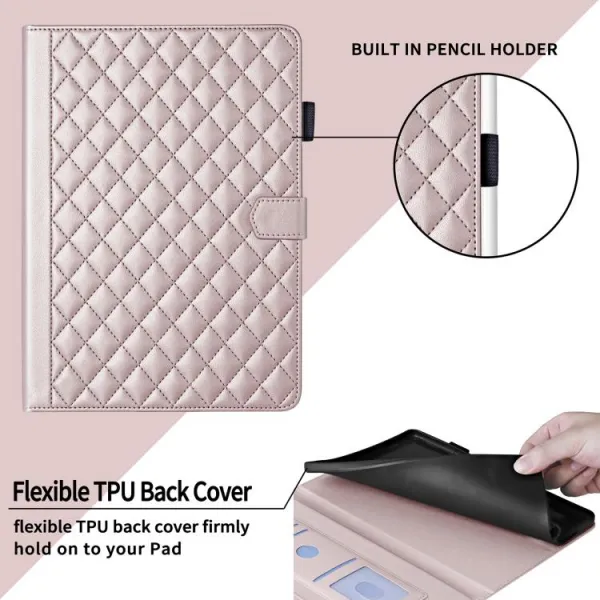LATTICE Zaklápacie puzdro pre Samsung Galaxy Tab S11 ružové