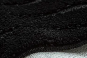 Kúpeľňový koberček SUPREME WAVES vlny, čierny kruh