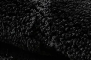 Kúpeľňový koberček SUPREME WAVES vlny, čierny kruh