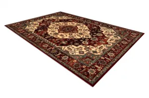 Koberec KASHQAI 4377 300 ornament bordový / béžový