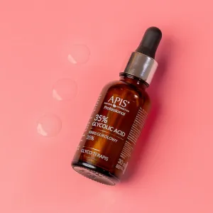 Apis Natural Cosmetics TerApis 35% Glycolic Acid vyhladzujúce exfoliačné sérum pre regeneráciu a obnovu pleti 30 ml