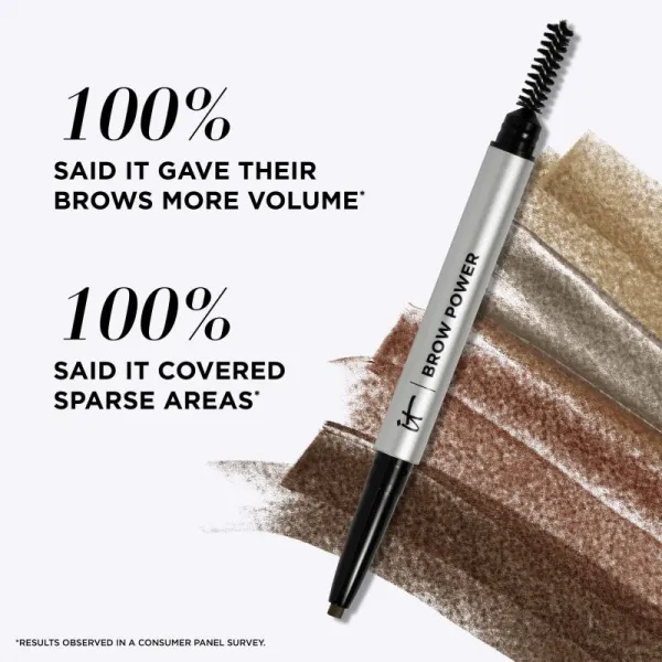IT Cosmetics Brow Power univerzálna ceruzka na obočie odtieň Taupe 0.16 g