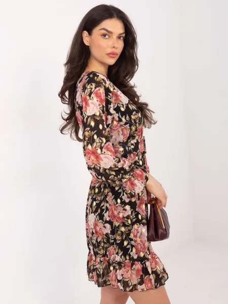 Dress-DHJ-SK-12220-2.14P-Black-Pink
