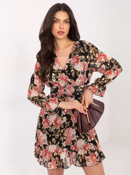Dress-DHJ-SK-12220-2.14P-Black-Pink