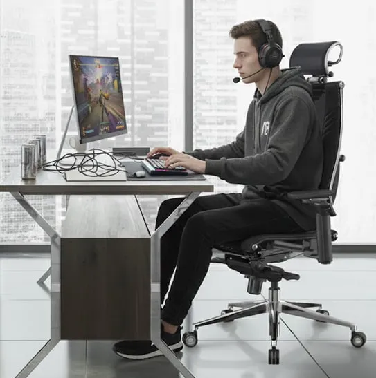 METTA Ergonomická kancelárska stolička YOGA 4D Triumph, čierna