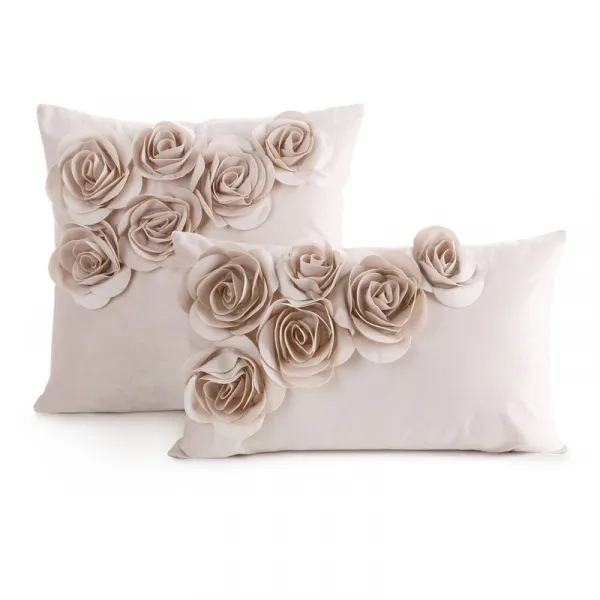 Obliečka na vankúš FLORES 1 púdrová