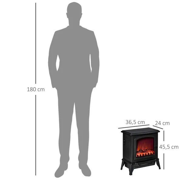 HOMCOM Elektrická krbová kamna