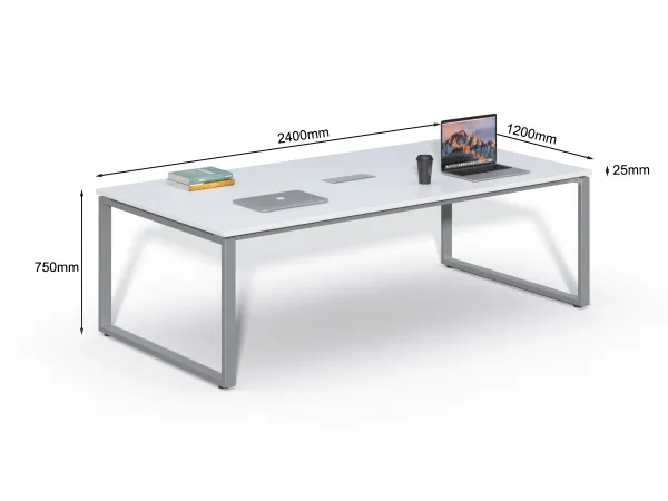 Rokovací stôl Houseland Prime Meet 01 240 cm biely