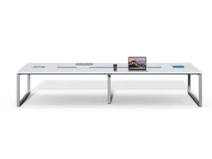Rokovací stôl Houseland Prime Meet 02 400 cm biely