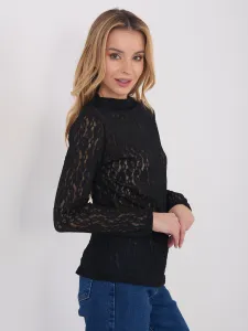 Čipkovaná blúzka v čiernej farbe