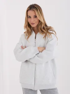 Svetlosivá mikina na zips