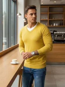 Sweter męski żółty Dstreet