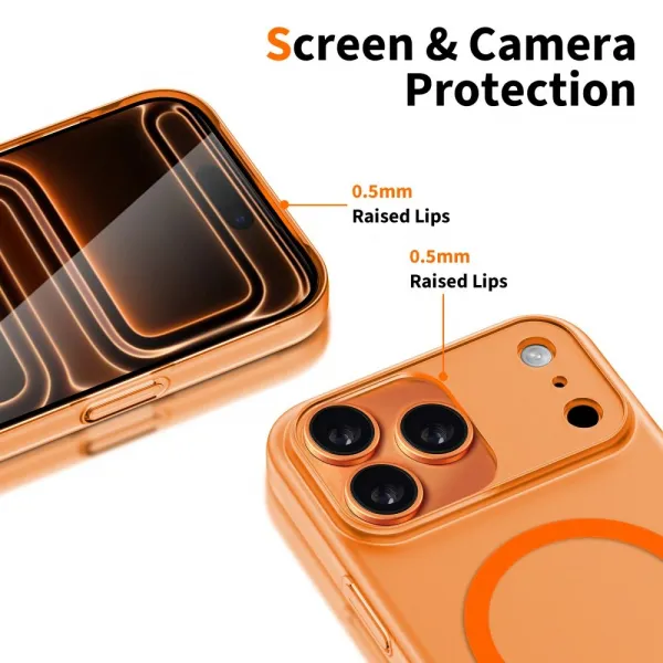 Tech-Protect MagSlim MagSafe, iPhone 17 Pro Max, oranžové matné