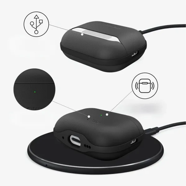Tech-Protect NaturalFit, Apple AirPods Pro 3, čierne
