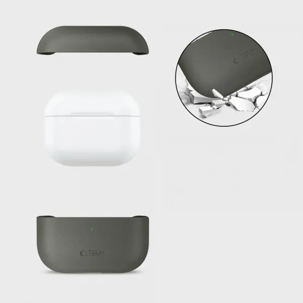 Tech-Protect NaturalFit, Apple AirPods Pro 3, tmavo zelené