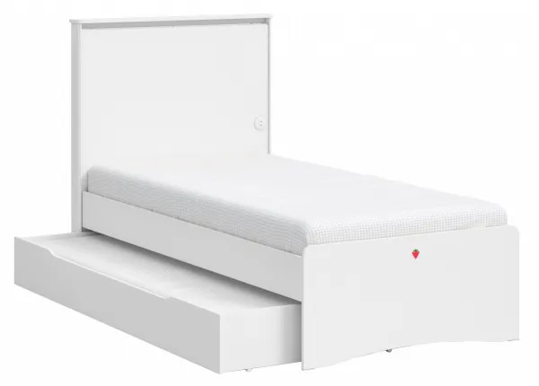 Študentská posteľ 100x200cm s usb vendella - biela