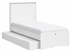 Študentská posteľ 100x200cm s usb vendella - biela