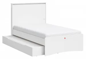 Študentská posteľ 120x200cm s usb vendella - biela