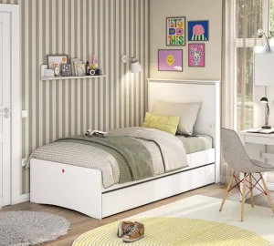 Študentská posteľ 100x200cm s usb vendella - biela