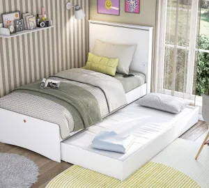 Študentská posteľ 100x200cm s usb vendella - biela