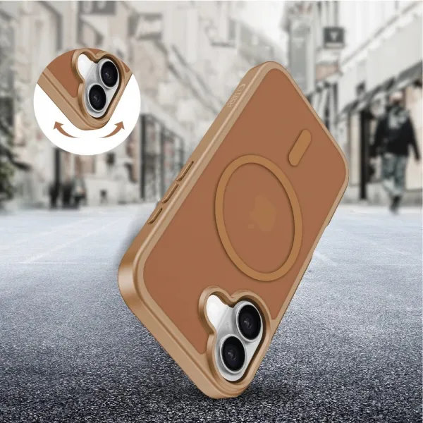 Tech-Protect BasicMag MagSafe kryt na iPhone 17, hnedý