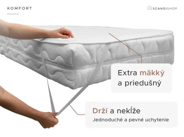 Nepremokavý chránič na matrac PREŠÍVANÝ 80x200 cm