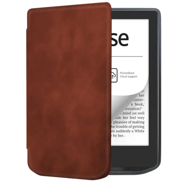 SOFT Zaklápacie puzdro Pocketbook 629 Verse / Pocketbook 634 Verse Pro hnedé
