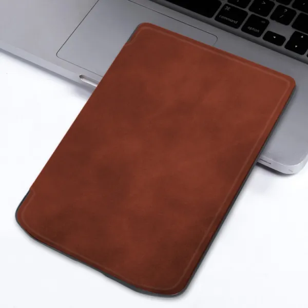 SOFT Zaklápacie puzdro Pocketbook 629 Verse / Pocketbook 634 Verse Pro hnedé