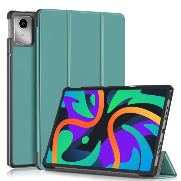 LEATHER Zaklápací kryt pre Lenovo Tab M11 / K11 zelený