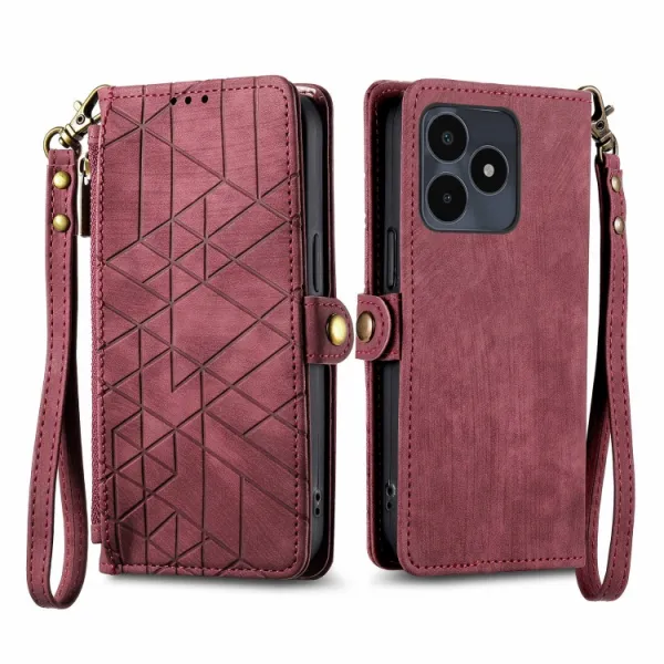 GEOM Peňaženkové puzdro pre Realme Note 50 červené