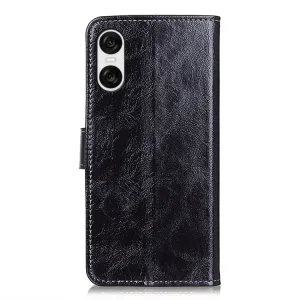 RETRO Peňaženkový obal Sony Xperia 10 VI čierny