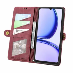 GEOM Peňaženkové puzdro pre Realme Note 50 červené