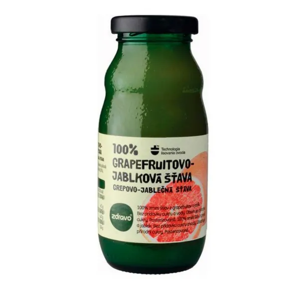ZDRAVO šťava 100% grapefruitová-jablková 10 x 0,2 ℓ NEVRATNÉ SKLO