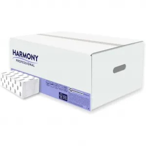 Papierové utierky skladané ZZ 2-vrstvové HARMONY recykel biele (20bal.)