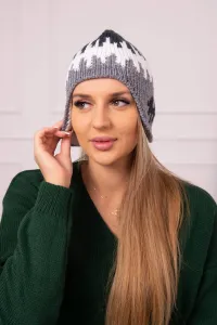 Legínovo Dámska čiapka Nikol K405 biela+bordová+ružová Farba: Biela, Veľkosť: UNI