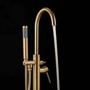 REA - Voľne stojaca batéria Lungo brush gold REA-B7498