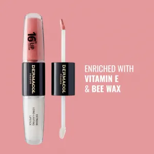 Dermacol 16H Lip Colour dlhotrvajúci rúž a lesk na pery odtieň 13 2x4 ml